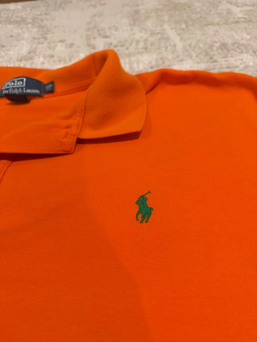 Polo Ralph Lauren Orange Polo Shirt Mens 2XB Big Classic Fit Short Sleeve
